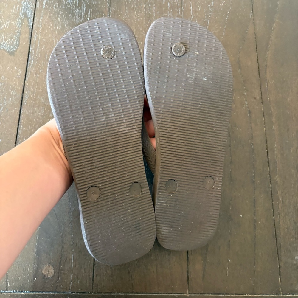 Havaianas Slim Crystal II Brown‎ Flip Flops my Sandals Evil Eye Size 6 - Picture 8 of 10